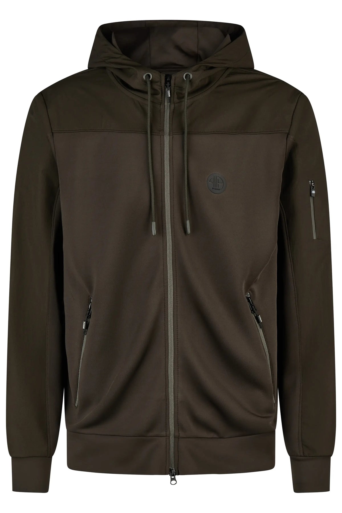 PIKEUR PIKEUR HOODY JACKET Herren-Kapuzenjacke – olive green – Vorderansicht