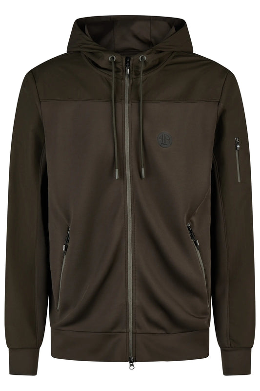 PIKEUR PIKEUR HOODY JACKET Herren-Kapuzenjacke – olive green – Vorderansicht