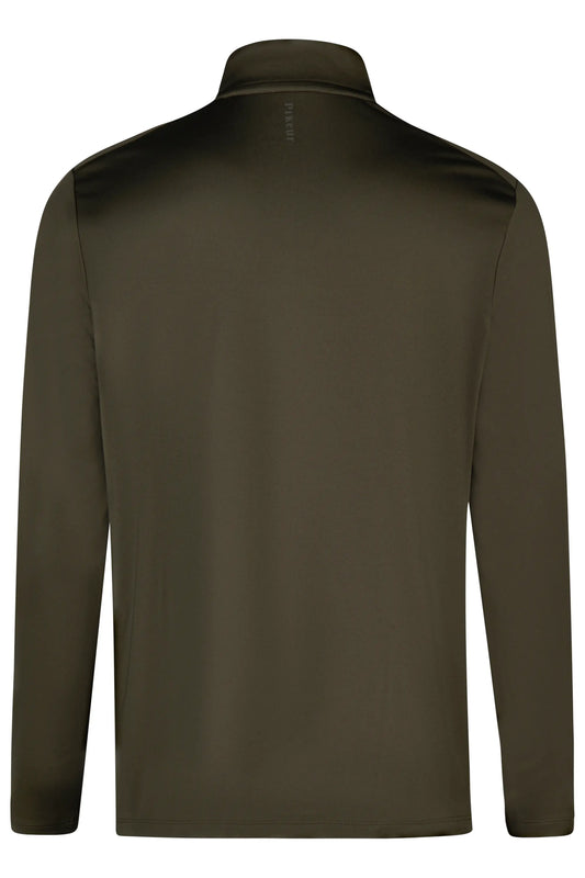 PIKEUR PIKEUR ZIP SIRT Herren-Langarmshirt – olive green – Rückansicht