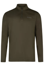 PIKEUR PIKEUR ZIP SIRT Herren-Langarmshirt – olive green – Vorderansicht