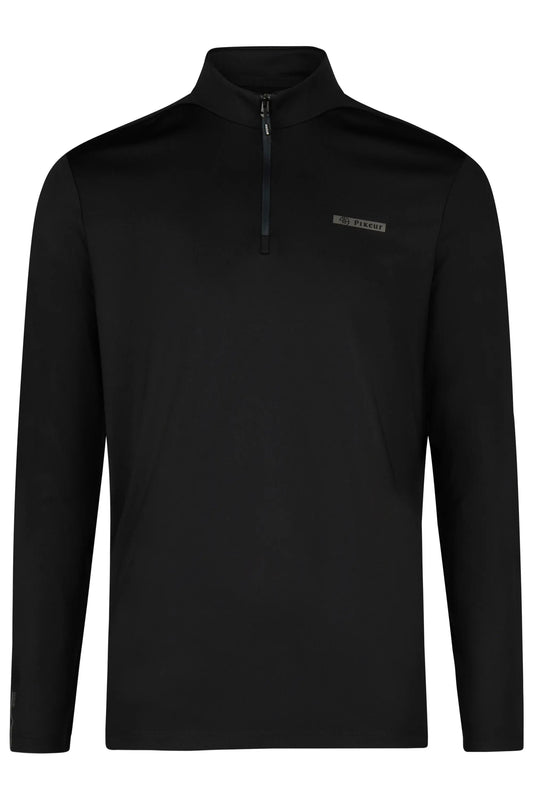 PIKEUR PIKEUR ZIP SIRT Herren-Langarmshirt – black – Vorderansicht
