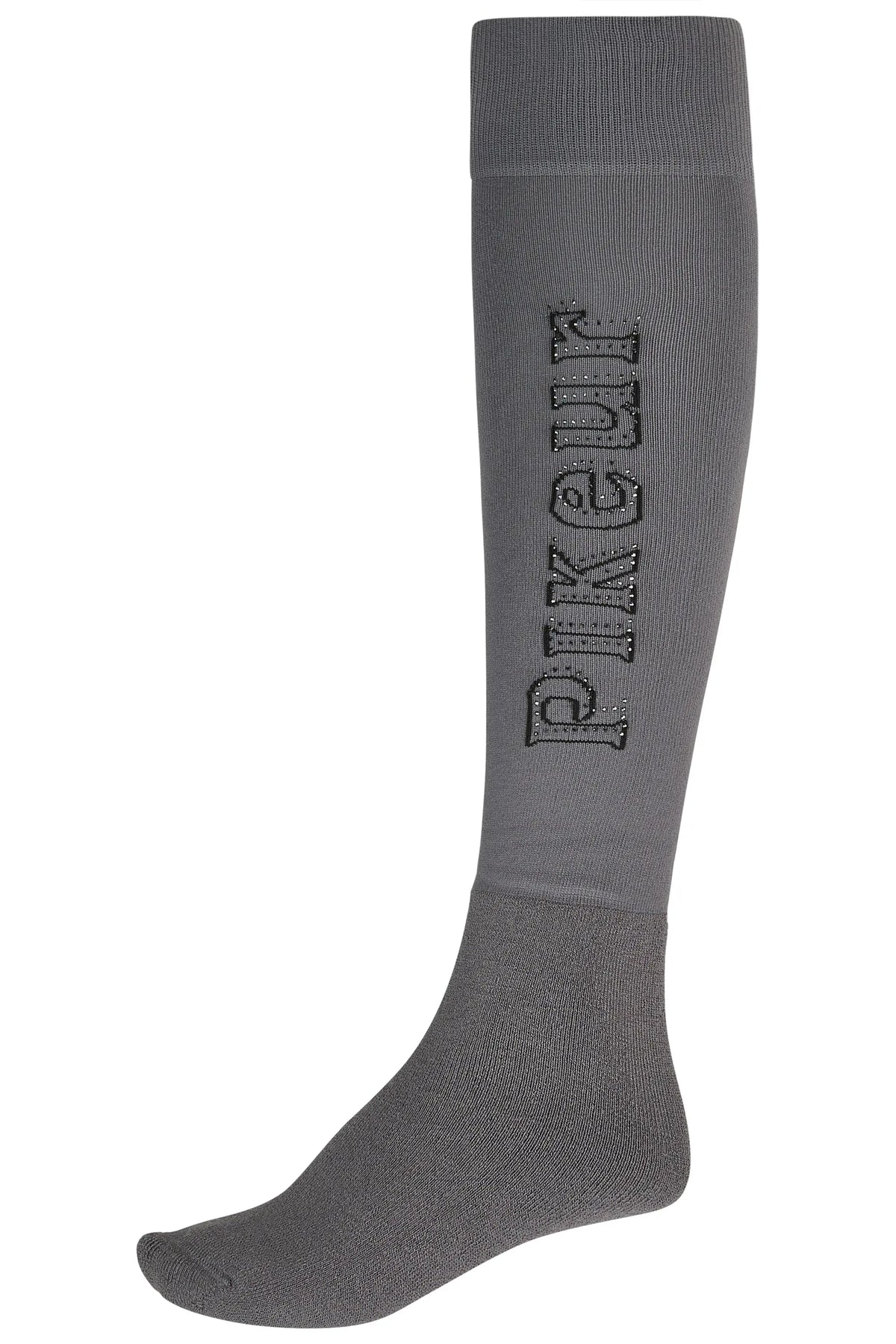 PIKEUR PIKEUR KNEE SOCKS WOOL Damen-Reitsocken – basalt grey – Vorderansicht