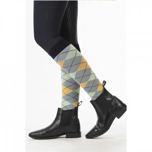 Reitsocken -Cardiff- 3er Set dunkelblau/salbei